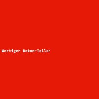 Wertiger Beton-Teller