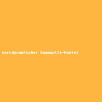 Aerodynamischer Baumwolle-Mantel