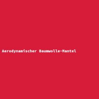 Aerodynamischer Baumwolle-Mantel