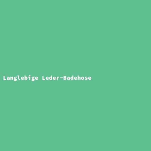 Langlebige Leder-Badehose