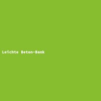 Leichte Beton-Bank