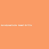 Aerodynamische Gummi-Brille