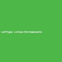 Luftiges Leinen-Portemonnaie