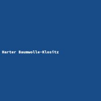 Harter Baumwolle-Klositz